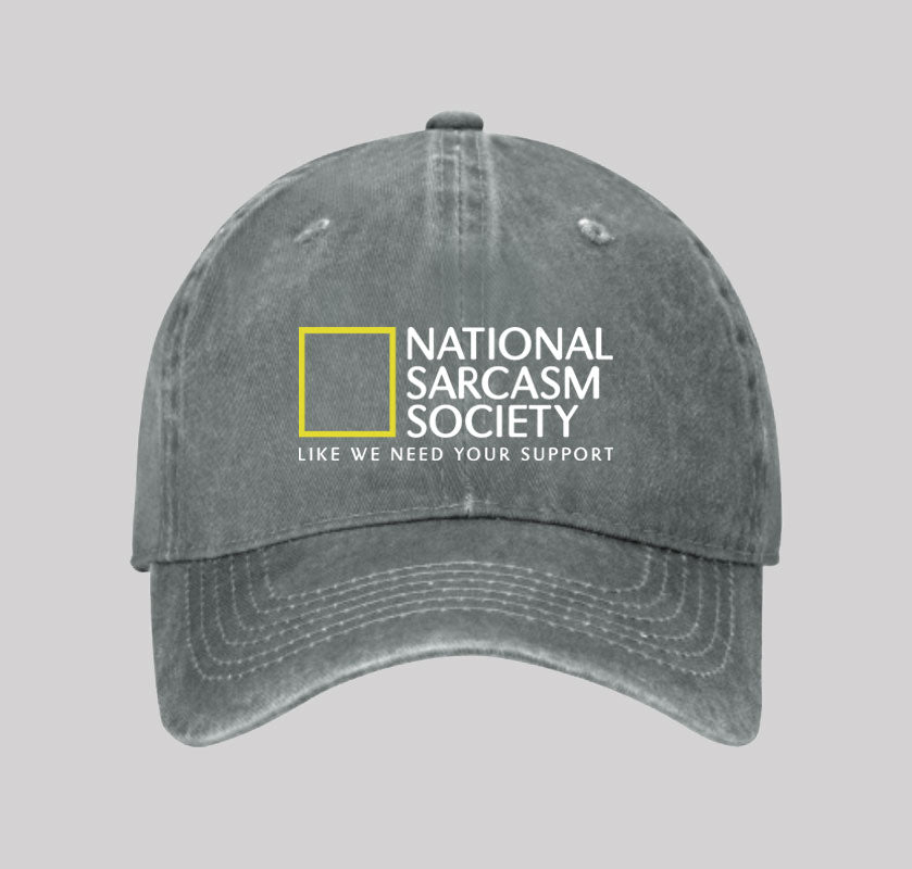 National Sarcasm Society Washed Vintage Baseball Cap