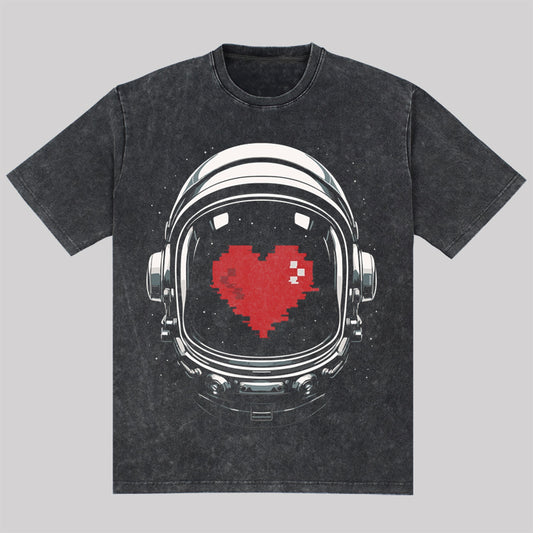 Astronaut Helmet Washed T-Shirt