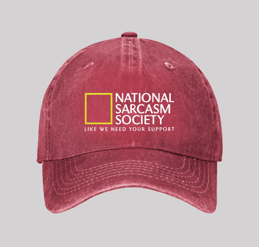 National Sarcasm Society Washed Vintage Baseball Cap