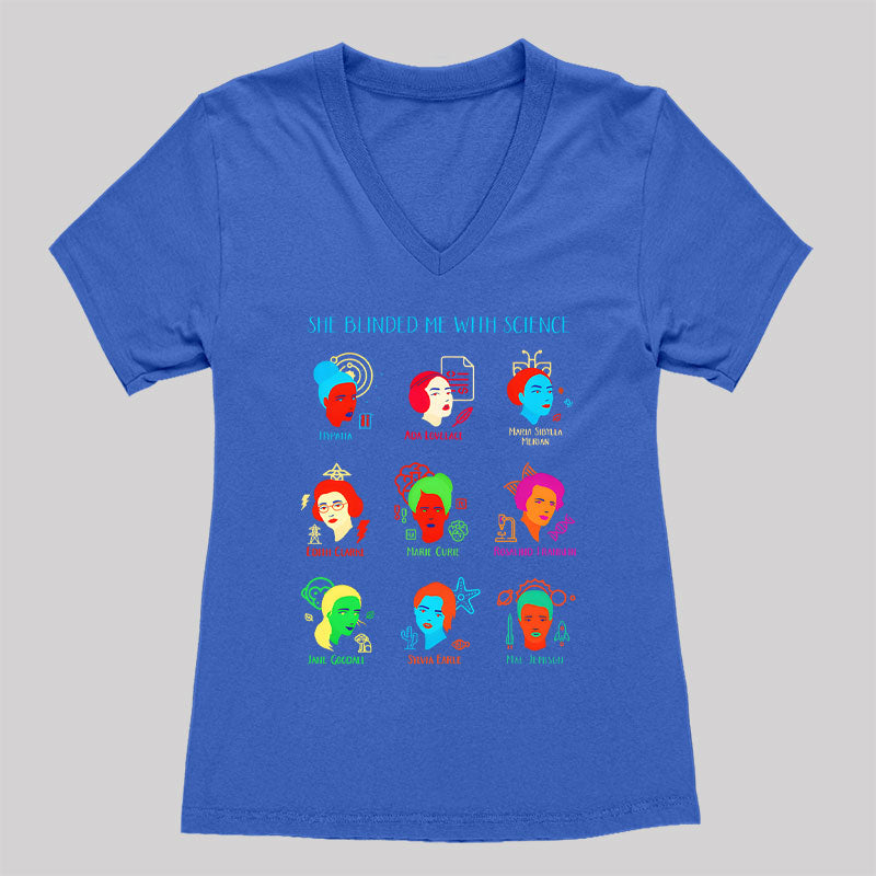 She Blinded Me With Science Women's V-Neck T-shirt