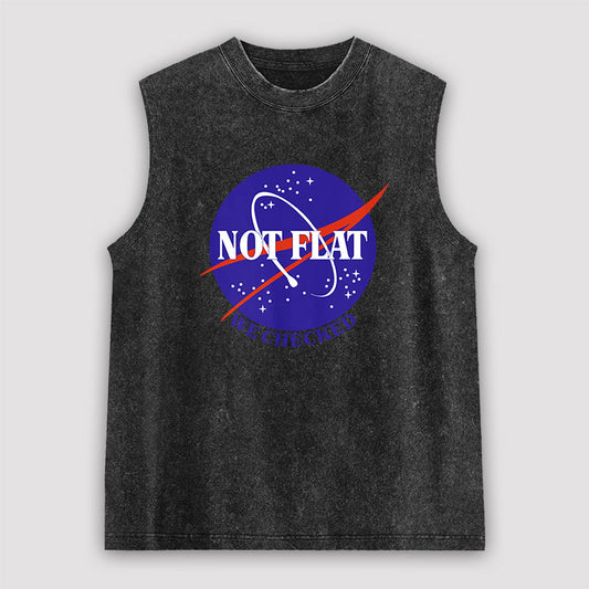 Not Flat Science Unisex Washed Tank