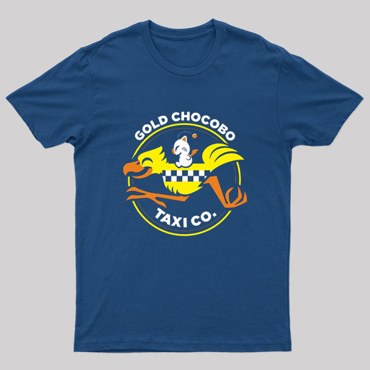 Gold Chocobo Taxi Co Nerd T-Shirt