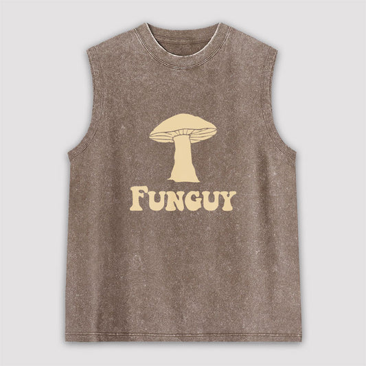 Fungi Fun Guy Unisex Washed Tank