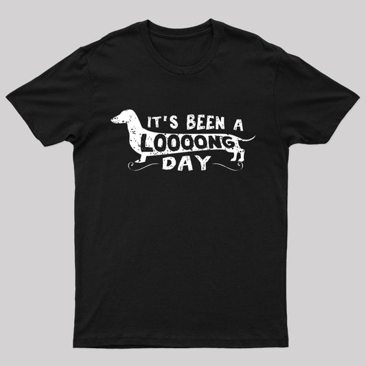 Dachshund Dog Its Been a Long Day Nerd T-Shirt