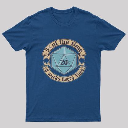 5 Percenter D20 v2 Blue T-Shirt