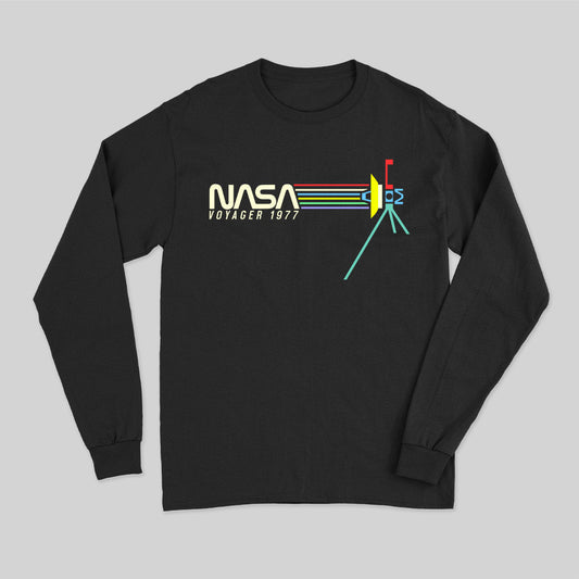 Retro NASA Voyager Spacecraft Long Sleeve T-Shirt