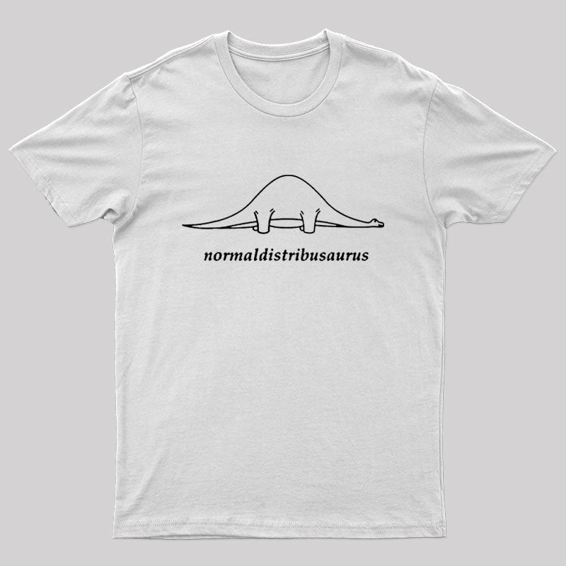 Normal Distribution Dinosaur Geek T-Shirt