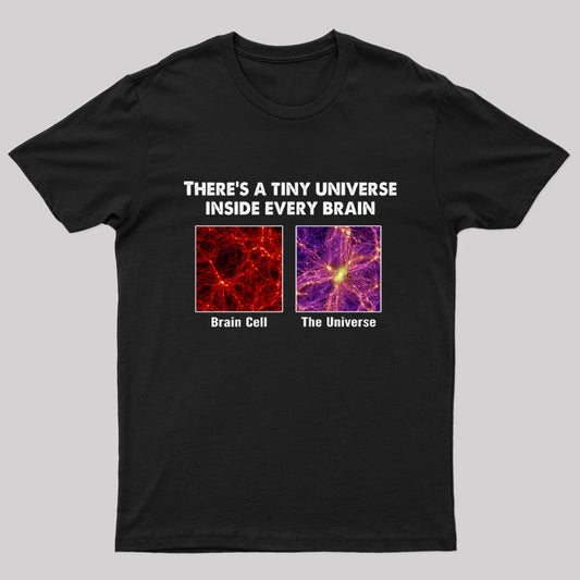 There's a Tiny Universe Inside Every Brain Geek T-Shirt
