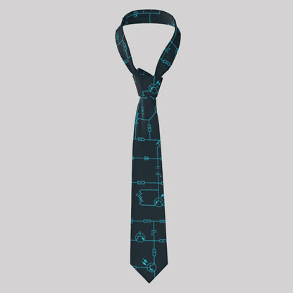 Electronic Components Arrow Dark Blue Geek Neckties