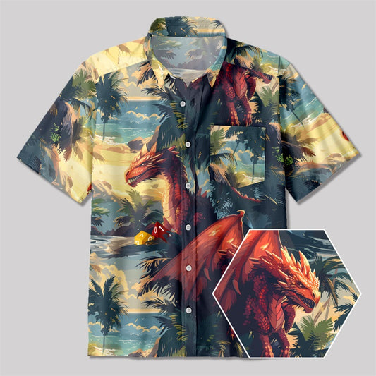 Magic DND Dragon Button Up Pocket Shirt