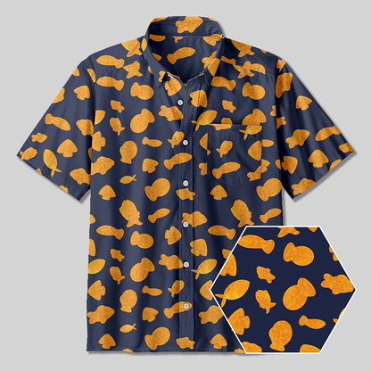 Geeksoutfit Fried Fish Button Up Pocket Shirt for Sale online