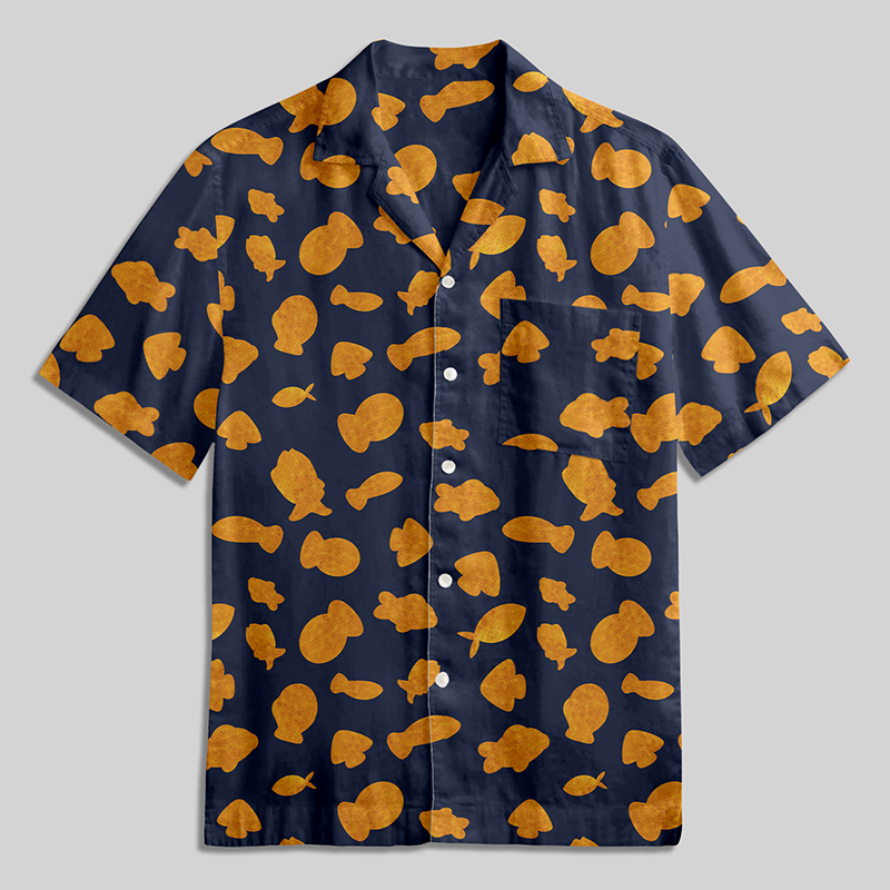 Fried Fish Button Up Pocket Shirt