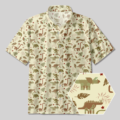 Mechanical Dinosaur Button Up Pocket Shirt