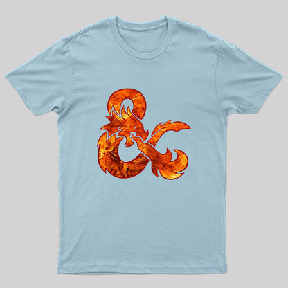 Dungeons And Dragons Fire Logo Nerd T-Shirt
