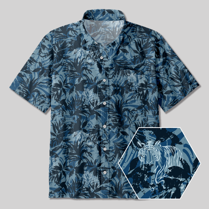 Tiger in the Shadow Button Up Pocket Shirt