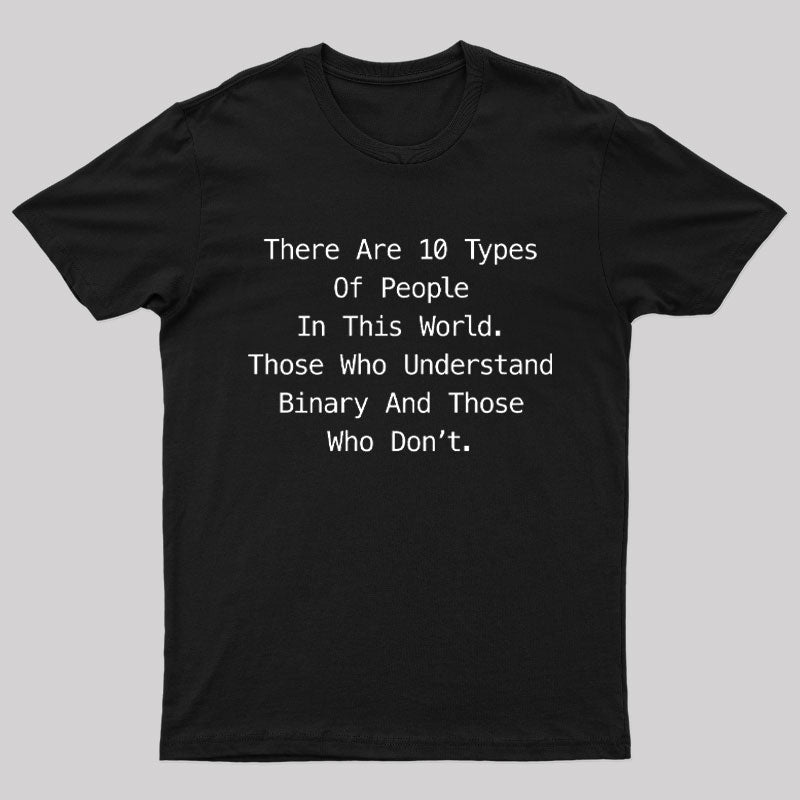 There Are 10 Types of People In This World Nerd T-Shirt