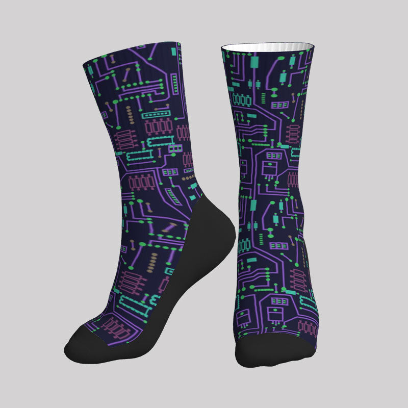Geek Circuit Board Men's Socks