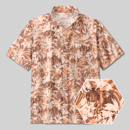 Tiger in the Shadow Button Up Pocket Shirt
