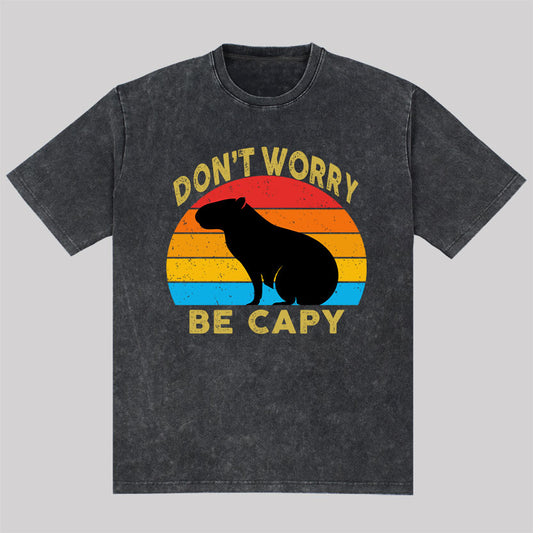 Capybara Don't Worry Washed T-Shirt