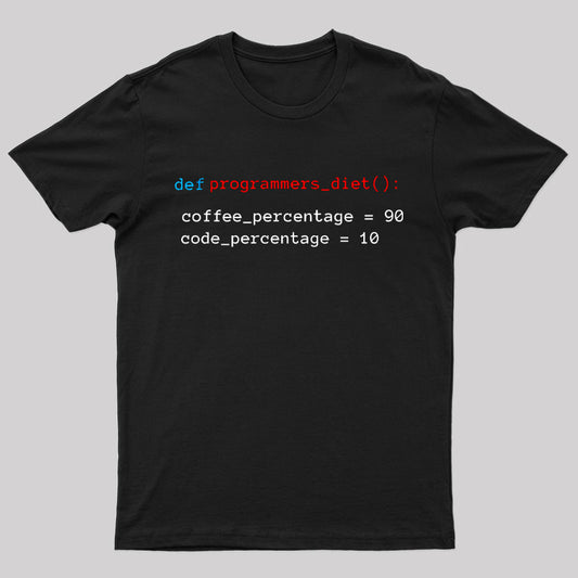 Programmers Diet Geek T-Shirt