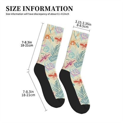 DND Plants and Polyhedral Dice Men's Socks