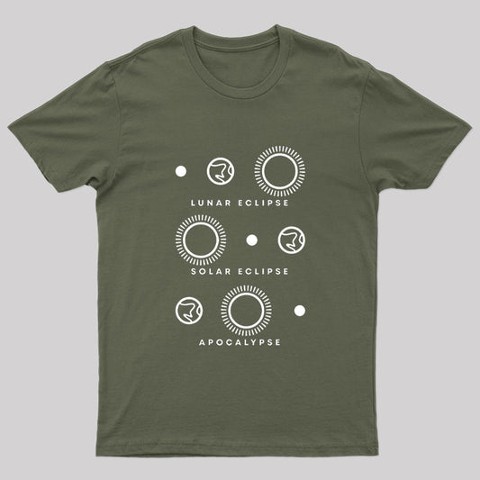 Lunar Eclipse Solar Eclipse Apocalypse Nerd T-Shirt