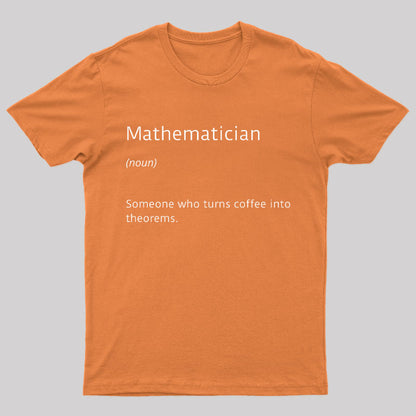 Mathematician Coffee Funny Nerd T-Shirt