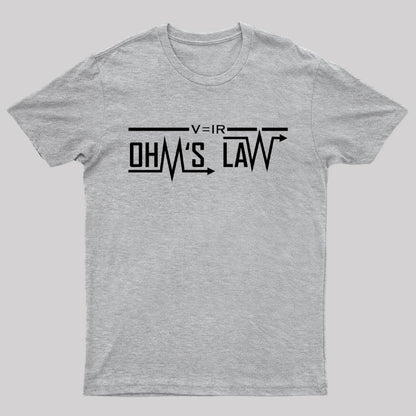 Ohm's Law Tipografi Geek T-Shirt