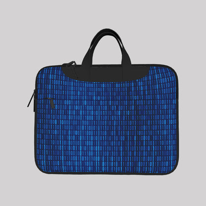 Binary Computer 1s and 0s Blue Laptop Bag
