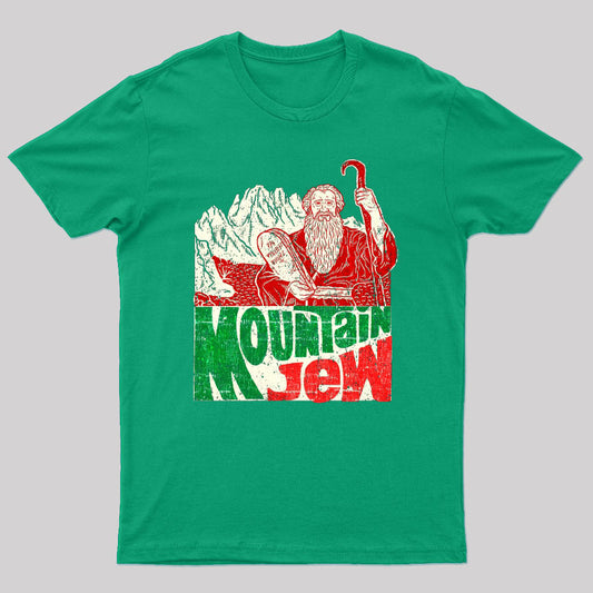 Moses Ten Commandments Pun Mountain Jew Geek T-Shirt