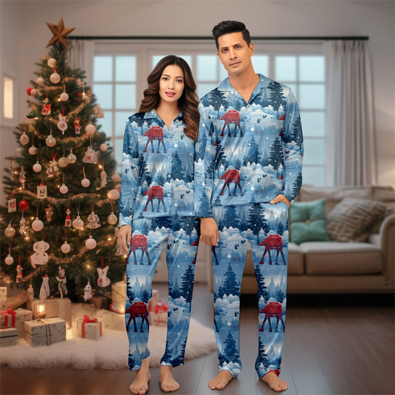 Christmas Snowflake AT-AT Pajamas Set