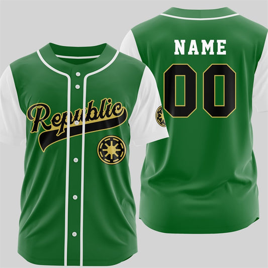 Personalized Galactic Republic Baseball Jersey