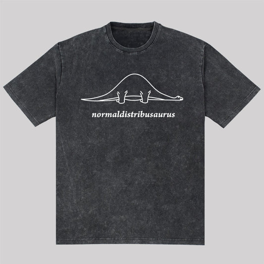 Normal Distribution Dinosaur Washed T-Shirt