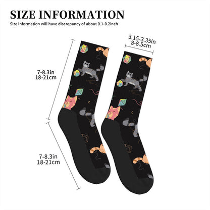 DND Dice Cat Men's Socks