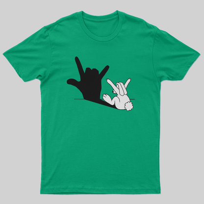 Funny Rabbit Hand Shadow T-Shirt