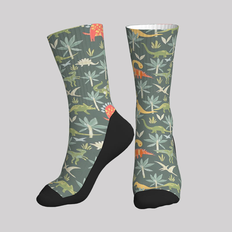 Dinosaur Primordial Forest Men's Socks