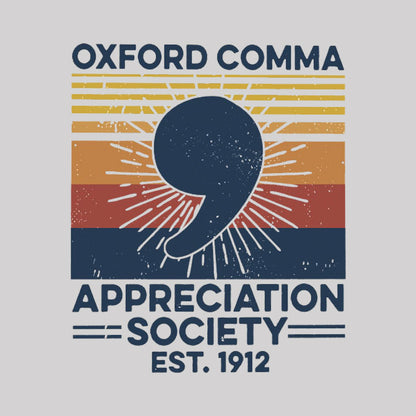 Retro Oxford Comma Appreciation Society T-Shirt