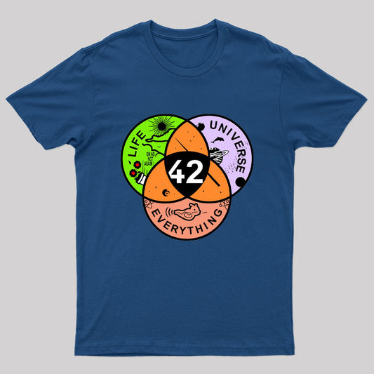 42 Answer to Life Universe and Everything T-Shirt