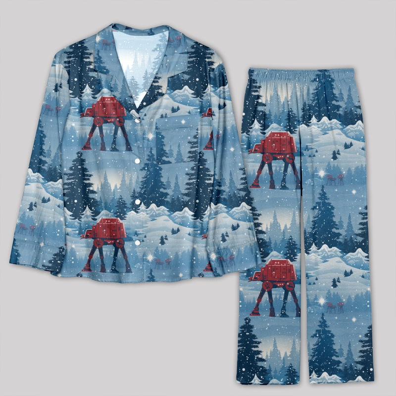 Christmas Snowflake AT-AT Pajamas Set
