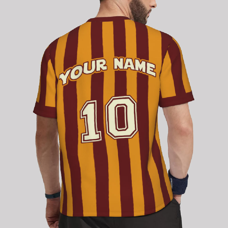 Personalized Mandalorian Red and Yellow Stripes Soccer Jersey