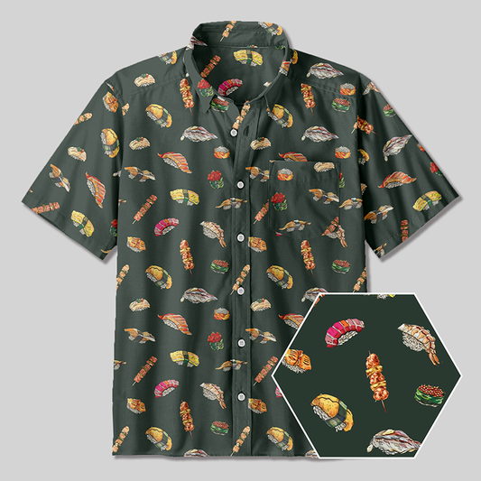 Sushi Board Button Up Pocket Shirt