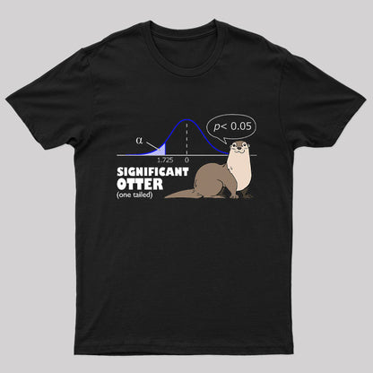 Significant Otter One Tailed Nerd T-Shirt
