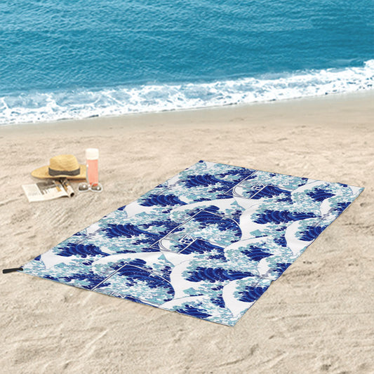 Fibonacci Waves Quick Drying Beach Towel