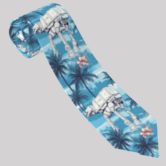 Imperial Walker Blue Hawaiian Beach Geek Neckties