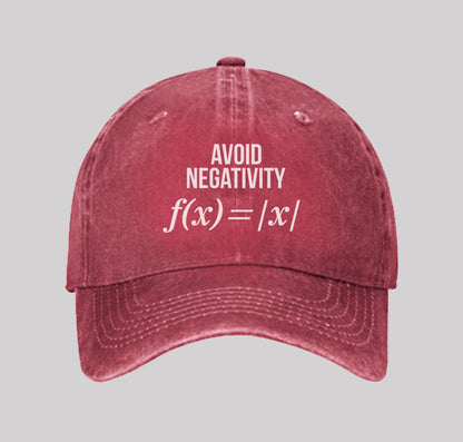 Avoid Negativity Washed Vintage Baseball Cap