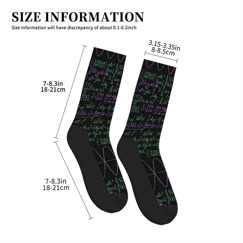 Math Function Curve Men's Socks