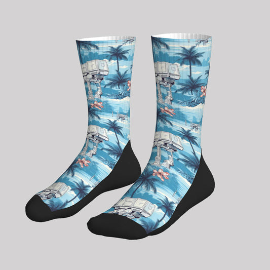 Imperial Walker Blue Hawaiian Beach Men's Socks