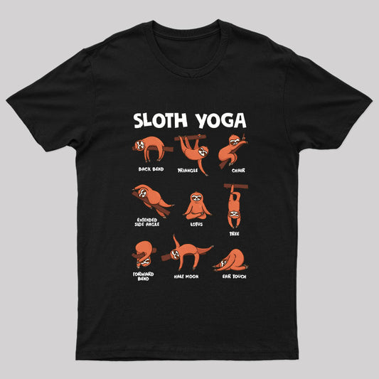 Sloth Yoga Exercise Nerd T-Shirt