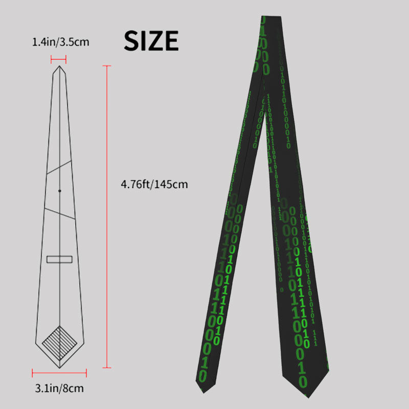 The Matrix Black Green Design Art Geek Neckties