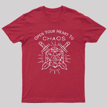 Open Your Heart To Chaos - d20 D&D T-Shirt